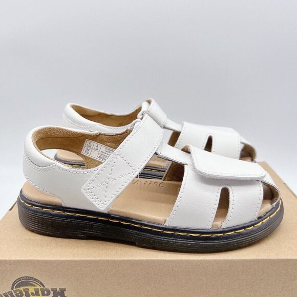 Dr. Martens Moby II Kid’s Sandals White Leather US 3/ EU 34 - Picture 4 of 13
